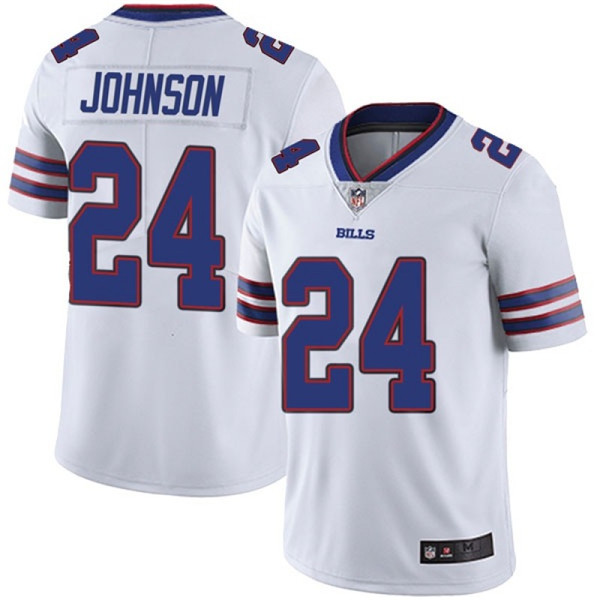 Men's Buffalo Bills #24 Taron Johnson White Vapor Untouchable Limited Stitched Jersey